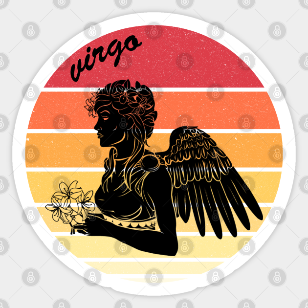 Virgo Vintage Zodiac Sign Virgo Zodiac Sign Sticker Teepublic